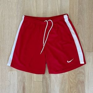 Red Nike soccer shorts